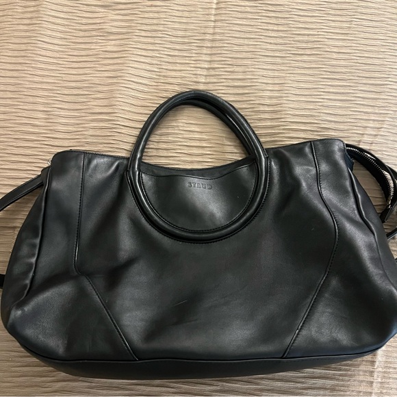 STAUD Handbags - Black Leather Handbag Satchel